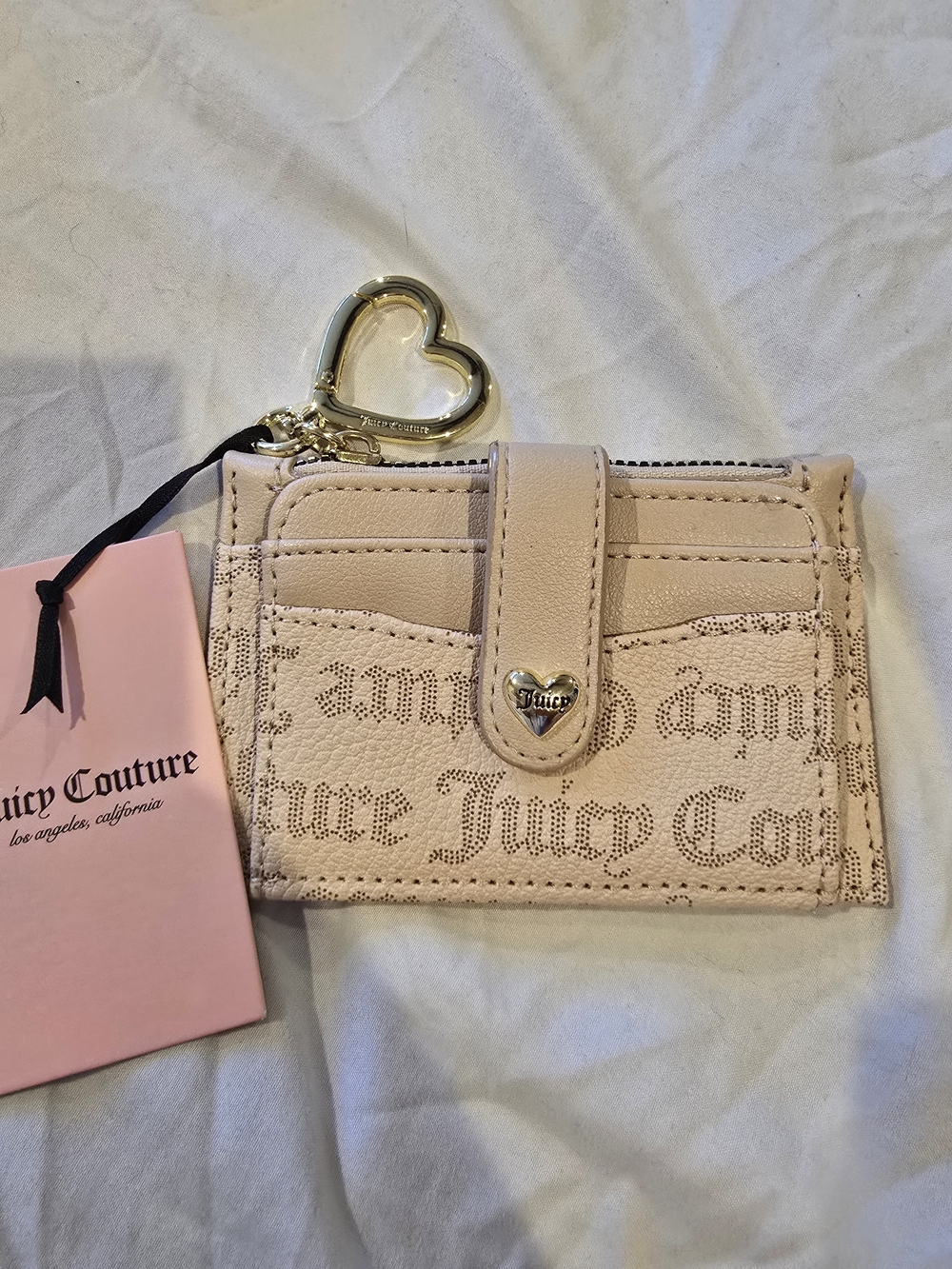 Juicy Couture Sandstone Dot Card Case